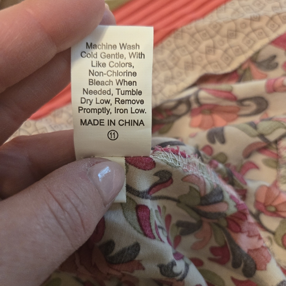 Anthropologie Red and Pink Floral Skirt - Picture 7 of 7